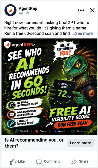 AgentRep image ad, 1 of 3